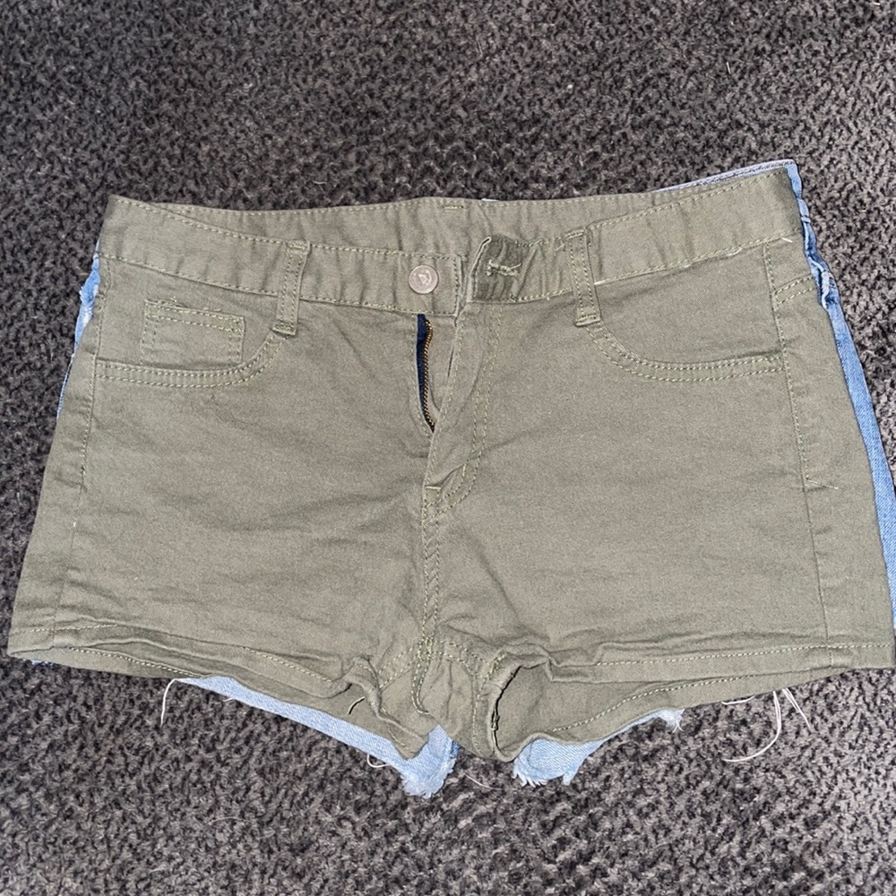 Army green shorts
